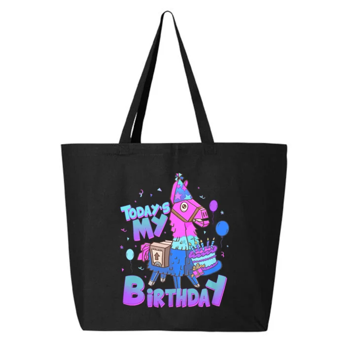 Todays My Birthday Llama Birthday 25L Jumbo Tote