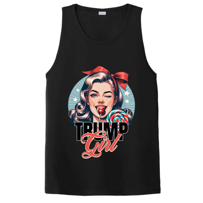 Trump Messy Bun Trump 2024 Election Gift Performance Tank