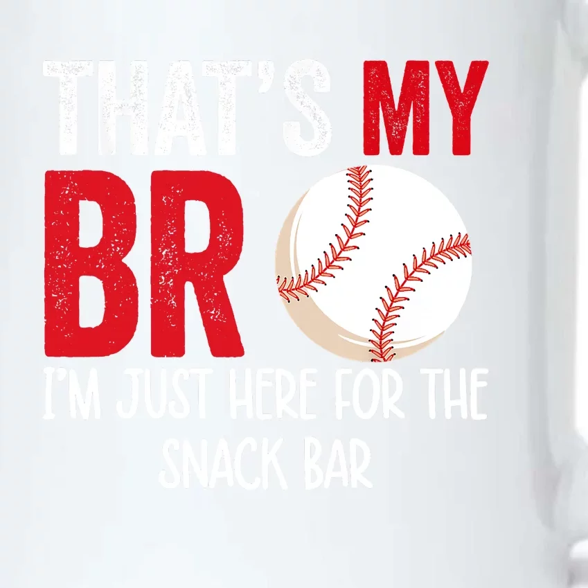 That's My Bro I'm Just Here For Snack Bar Brother's Baseball Black Color Changing Mug