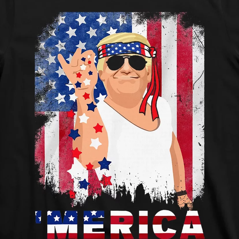 Trump Merica Bae Salt Sprinkle American Flag Patriotics T-Shirt