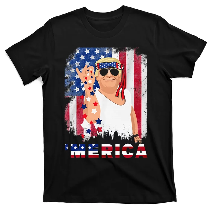 Trump Merica Bae Salt Sprinkle American Flag Patriotics T-Shirt