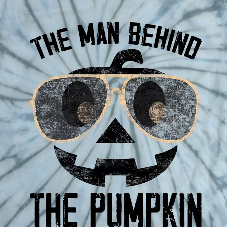 The Man Behind The Pumpkin New Baby Shower Dad Halloween Tie-Dye T-Shirt