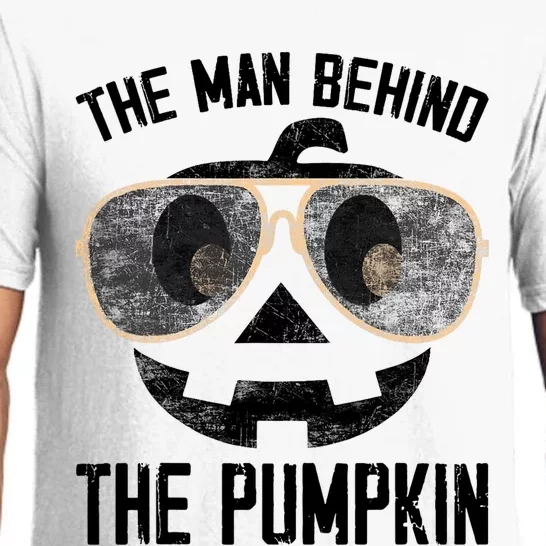 The Man Behind The Pumpkin New Baby Shower Dad Halloween Pajama Set