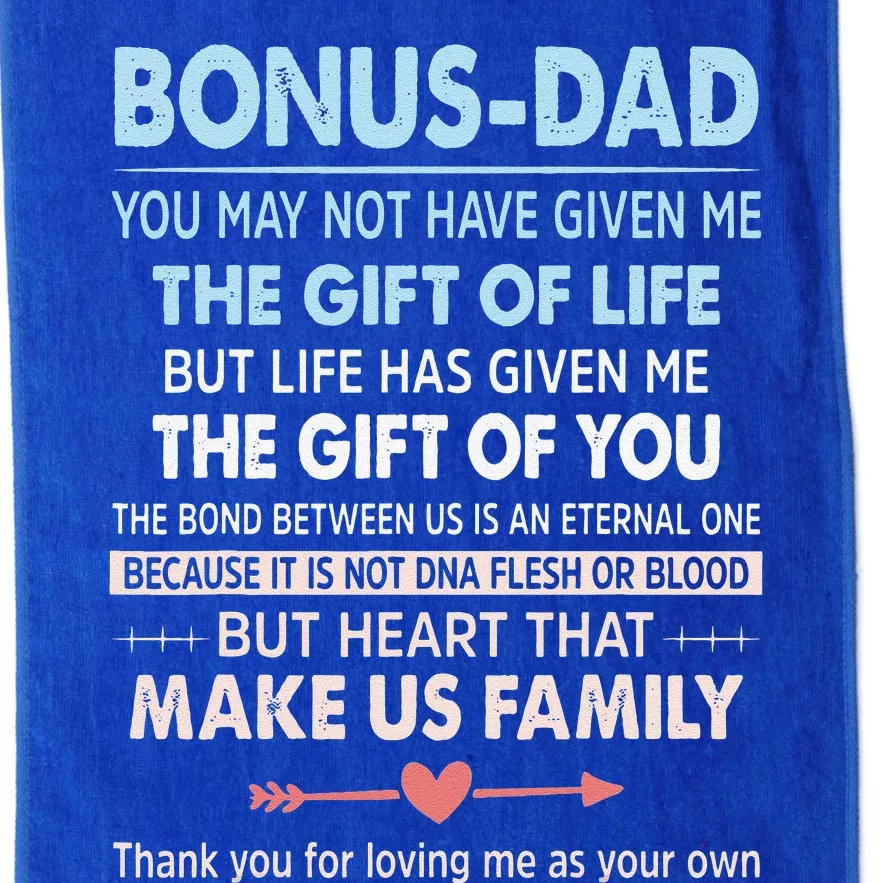 To My Bonus Dad Gift For Father Fathers Day Platinum Collection Golf Towel