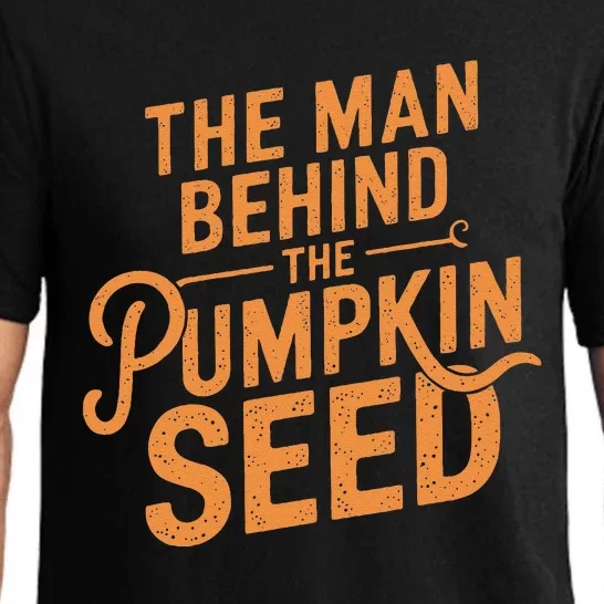 The Man Behind The Pumpkin Seed Halloween Pregnancy Pajama Set