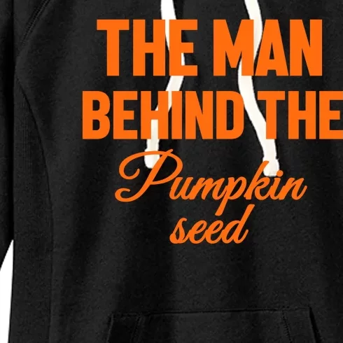 The Man Behind The Pumpkin Seed Halloween Pregnant Women's Fleece Hoodie