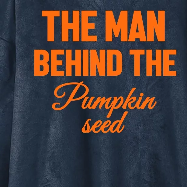 The Man Behind The Pumpkin Seed Halloween Pregnant Hooded Wearable Blanket