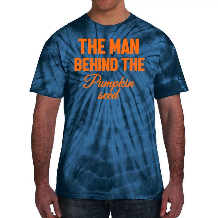 The Man Behind The Pumpkin Seed Halloween Pregnant Tie-Dye T-Shirt