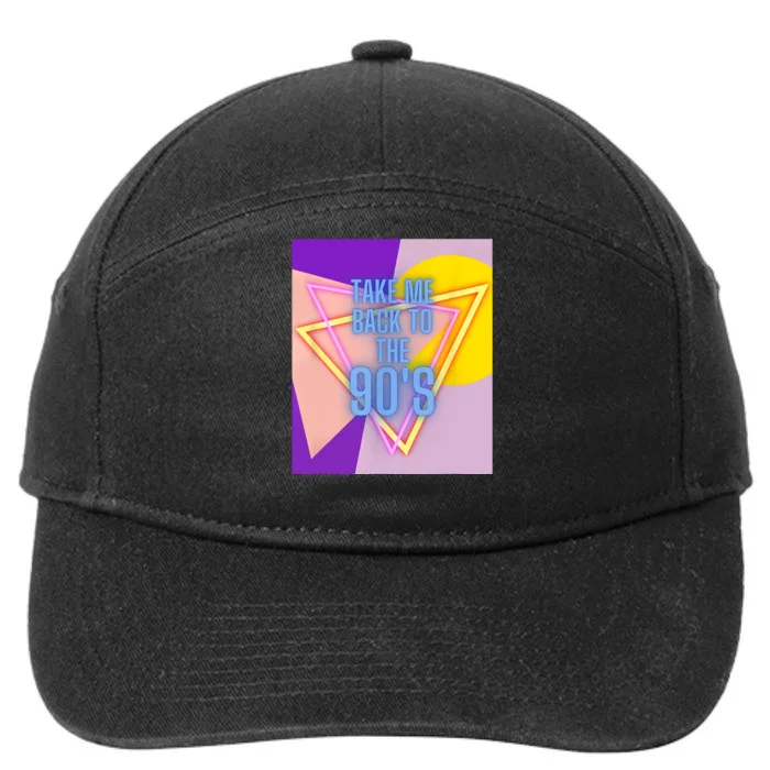 Take Me Back To The 90s Clothing Music Concert Party 7-Panel Snapback Hat