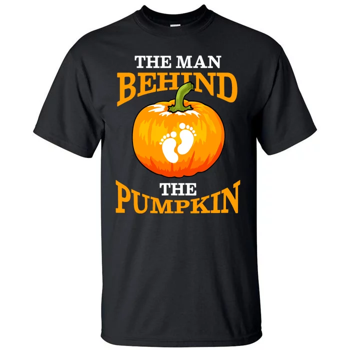 The Man Behind The Pumpkin Dad Soon Halloween Pregnancy Tall T-Shirt