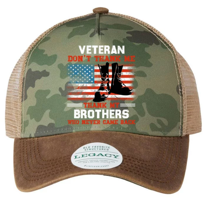 Thank My Brother | Veterans Day Patriotic Military Veteran Legacy Tie Dye Trucker Hat