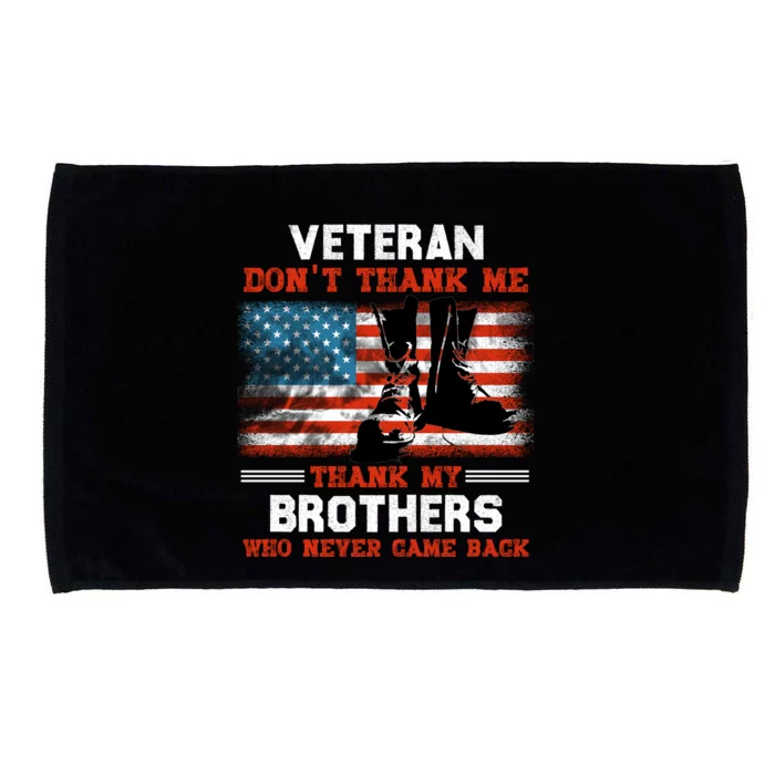 Thank My Brother | Veterans Day Patriotic Military Veteran Microfiber Hand Towel