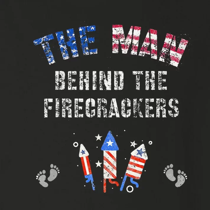 The Man Behind The Twins FIRECRACKERS 4th Of July Expecting Toddler Long Sleeve Shirt