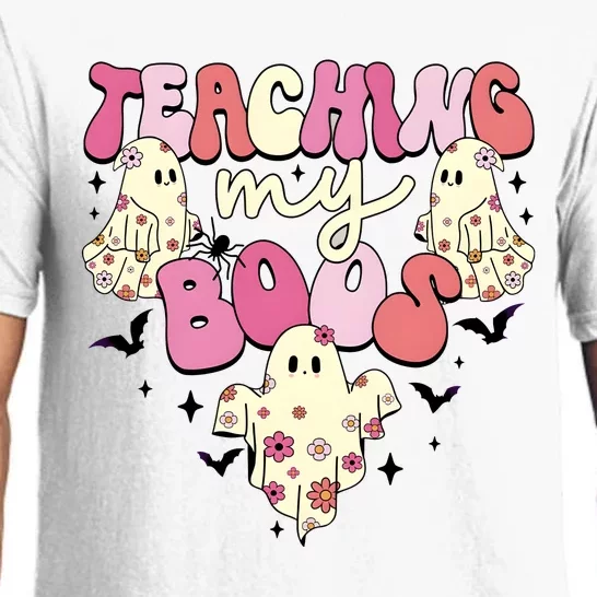 Teaching My Boos Teacher Halloween Funny Teacher Life Pajama Set