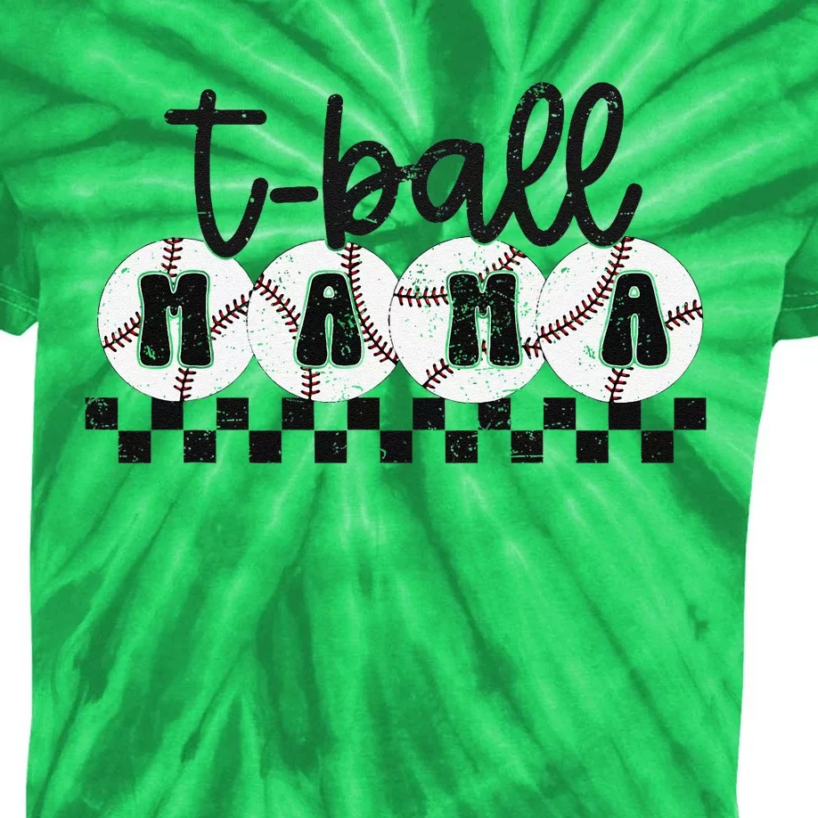 Tball Mama Baseball Sport Season Mom Game Day MotherS Day Kids Tie-Dye T-Shirt