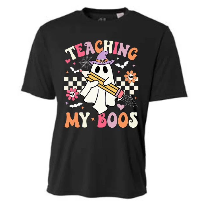 Teaching My Boos Teacher Cute Ghost Cooling Performance Crew T-Shirt