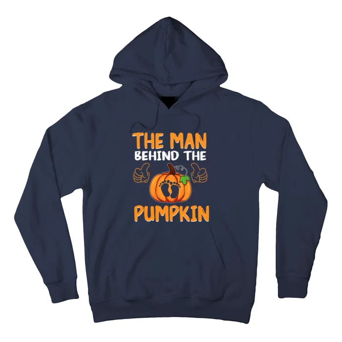 The Man Behind The Pumpkin New Baby Shower Dad Halloween Hoodie