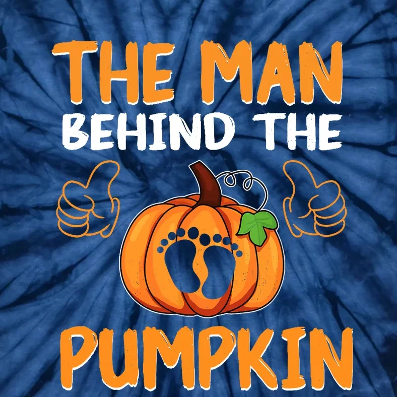 The Man Behind The Pumpkin New Baby Shower Dad Halloween Tie-Dye T-Shirt