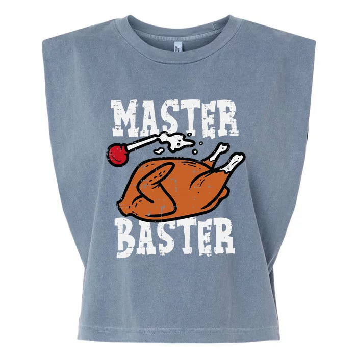 Thanksgiving Master Baster Funny Turkey Day Fall Garment-Dyed Women's Muscle Tee