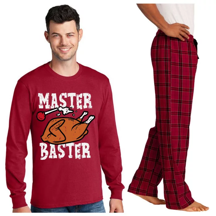 Thanksgiving Master Baster Funny Turkey Day Fall Long Sleeve Pajama Set