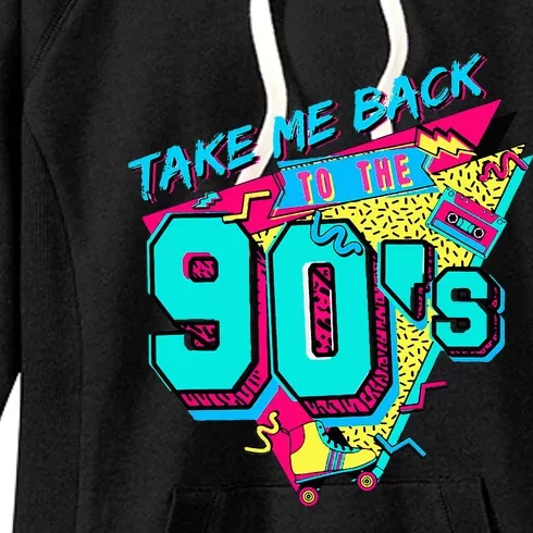 Take Me Back To The 90's Retro Old Women's Fleece Hoodie