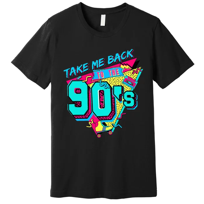 Take Me Back To The 90's Retro Old Premium T-Shirt