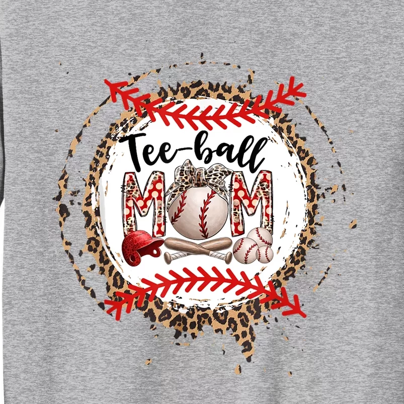 Tball Mom Baseball Mom Leopard Mother's Day Tall Sweatshirt