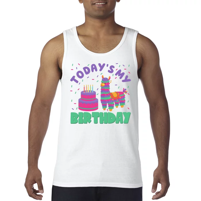 Todays My Birthday Llama Party Tank Top