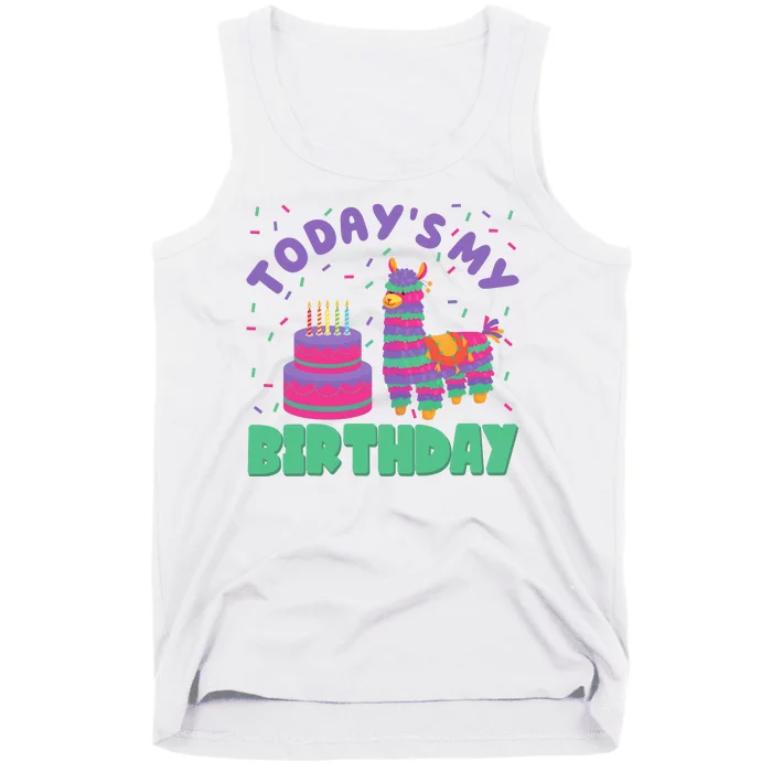 Todays My Birthday Llama Party Tank Top