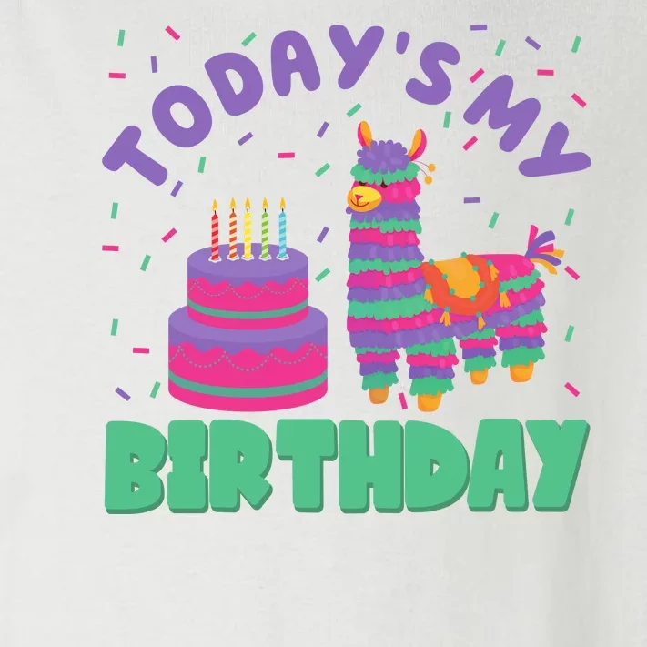 Todays My Birthday Llama Party Toddler Long Sleeve Shirt