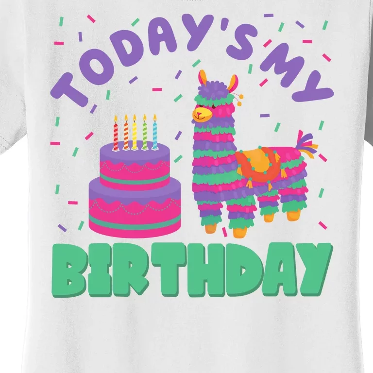 Todays My Birthday Llama Party Women's T-Shirt