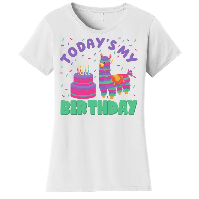 Todays My Birthday Llama Party Women's T-Shirt