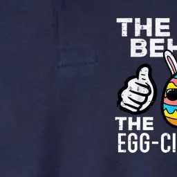 The Man Behind The Egg Citement Easter Day Softstyle Adult Sport Polo