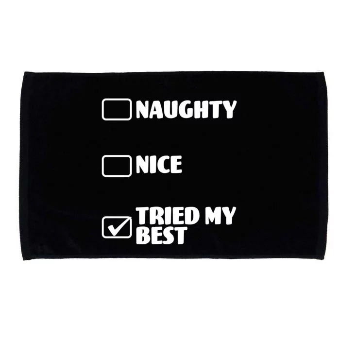 Tried My Best, Funny Check List Design Microfiber Hand Towel