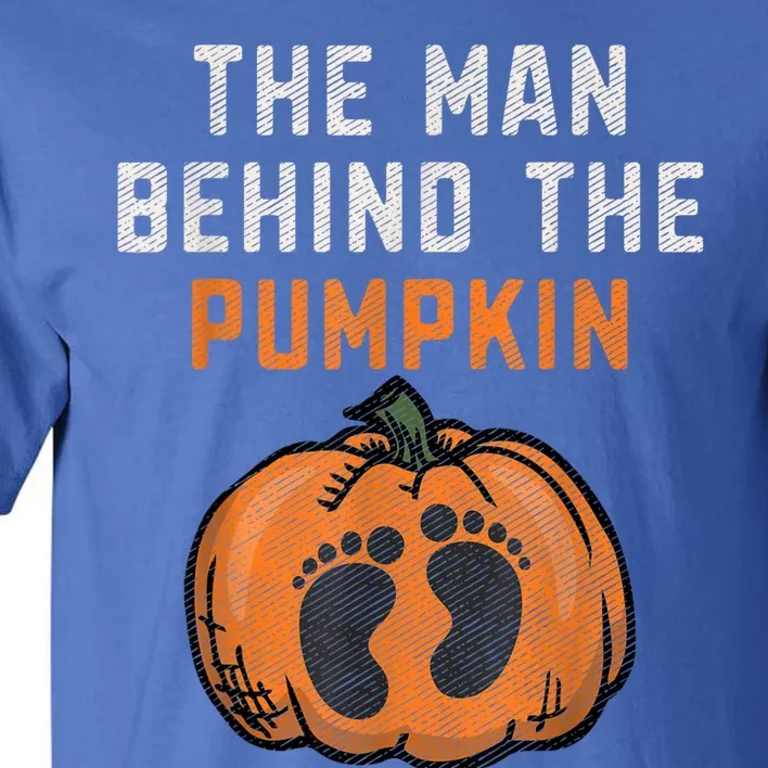 The Man Behind The Pumpkin Dad Halloween Pregnancy Reveal Tall T-Shirt