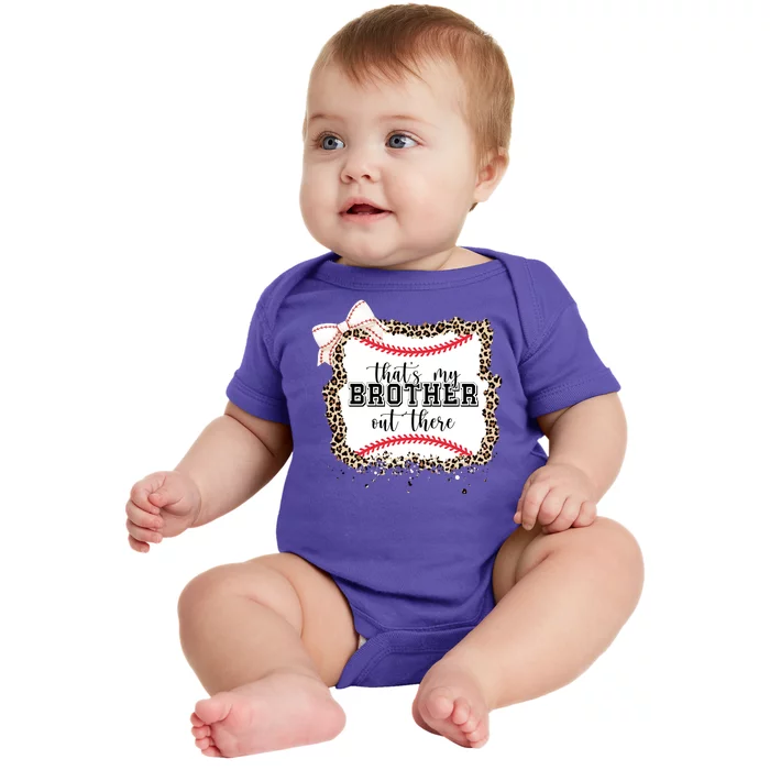 Thats My Brother Out There Cute Baseball Game Day Baby Bodysuit