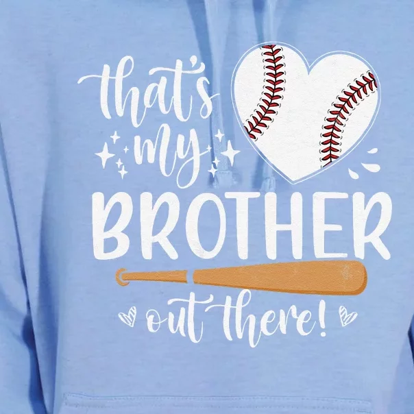 ThatS My Brother Out There Baseball For Sister Brother Unisex Surf Hoodie