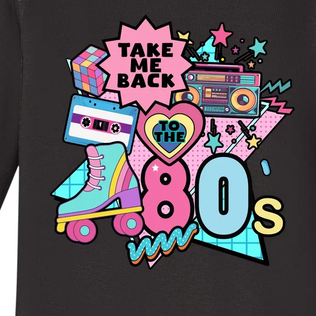 Take Me Back To The 80s Retro Baby Long Sleeve Bodysuit