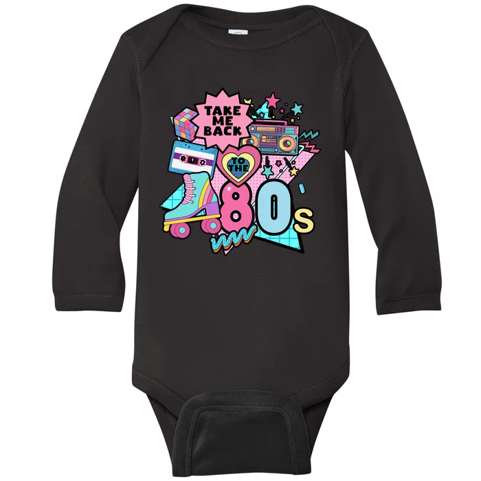 Take Me Back To The 80s Retro Baby Long Sleeve Bodysuit