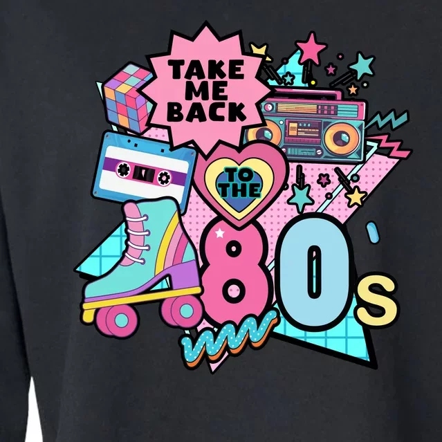 Take Me Back To The 80s Retro Cropped Pullover Crew