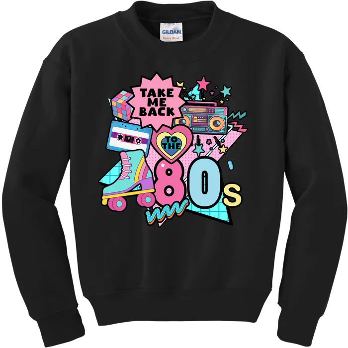 Take Me Back To The 80s Retro Kids Sweatshirt