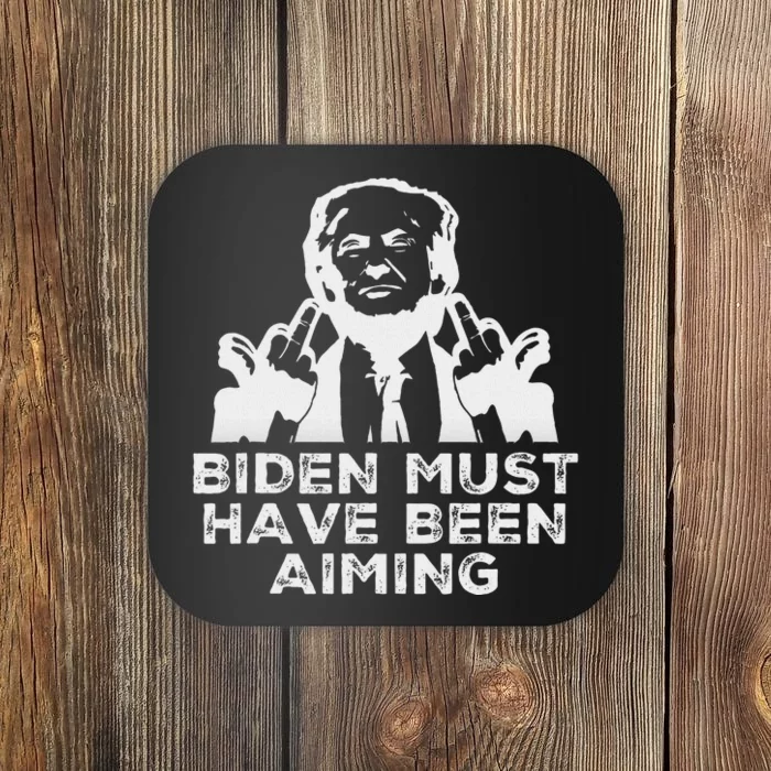 Trump Meme Butler Rally 2024 Bold Design Coaster