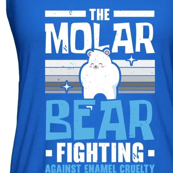 The Molar Bear Fighting Against Enamel Cruelty Tooth Fairy Funny Gift Ladies Essential Flowy Tank