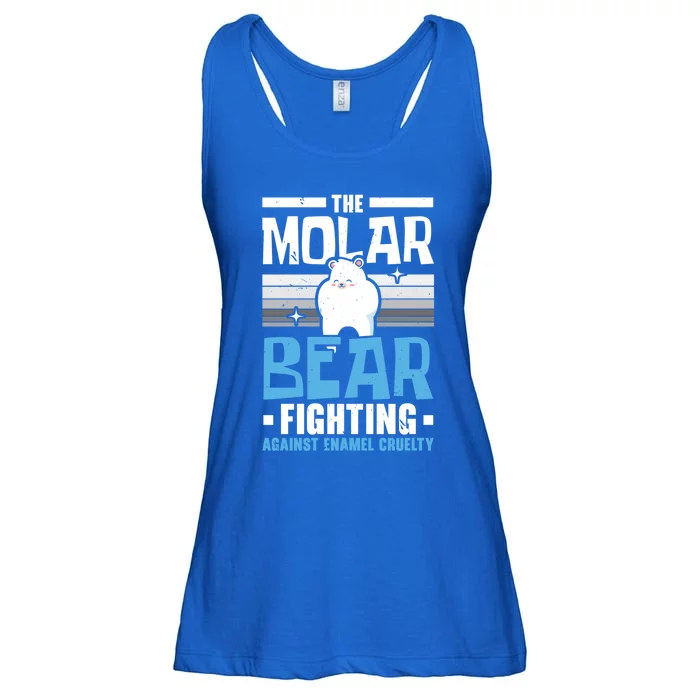 The Molar Bear Fighting Against Enamel Cruelty Tooth Fairy Funny Gift Ladies Essential Flowy Tank