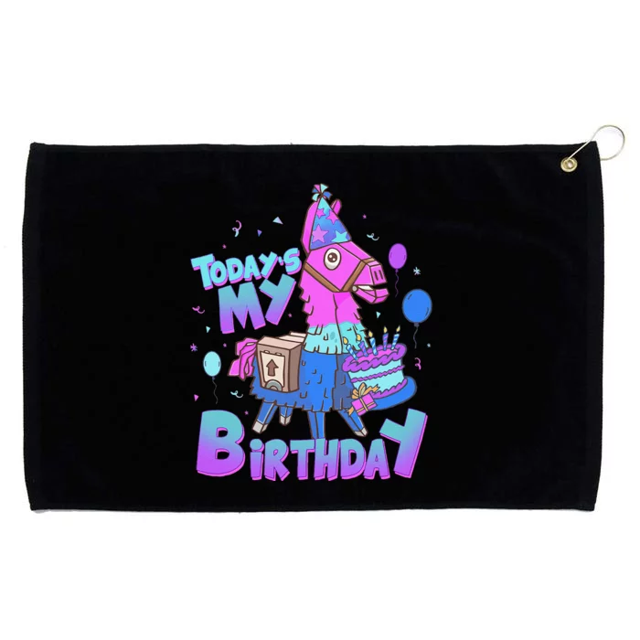 Todays My Birthday Llama Birthday Boy K.Ids Llama Decor Gift Grommeted Golf Towel