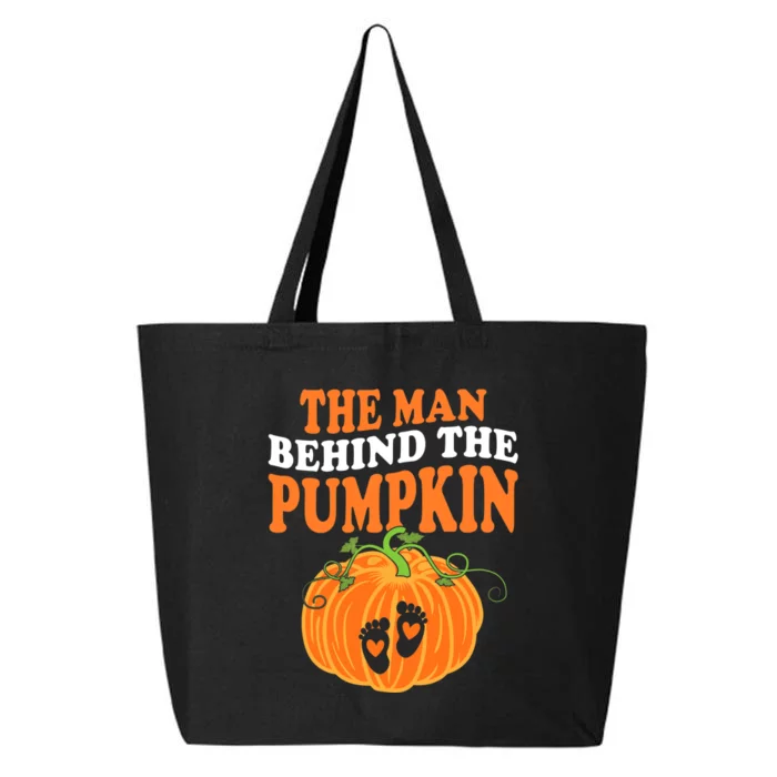 The Man Behind The Pumpkin Dad Halloween Pregnancy Reveal 25L Jumbo Tote