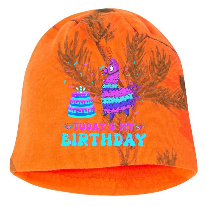 Todays My Birthday Llama Birthday Boy K.Ids Llama Decor Gift Cute Kati - Camo Knit Beanie