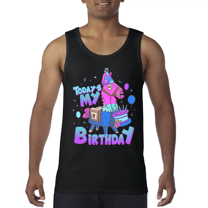 Todays My Birthday Llama Birthday Tank Top