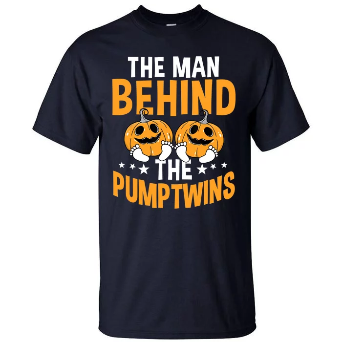 The Man Behind The Pumpkins Twins Halloween Pregnancy Tall T-Shirt