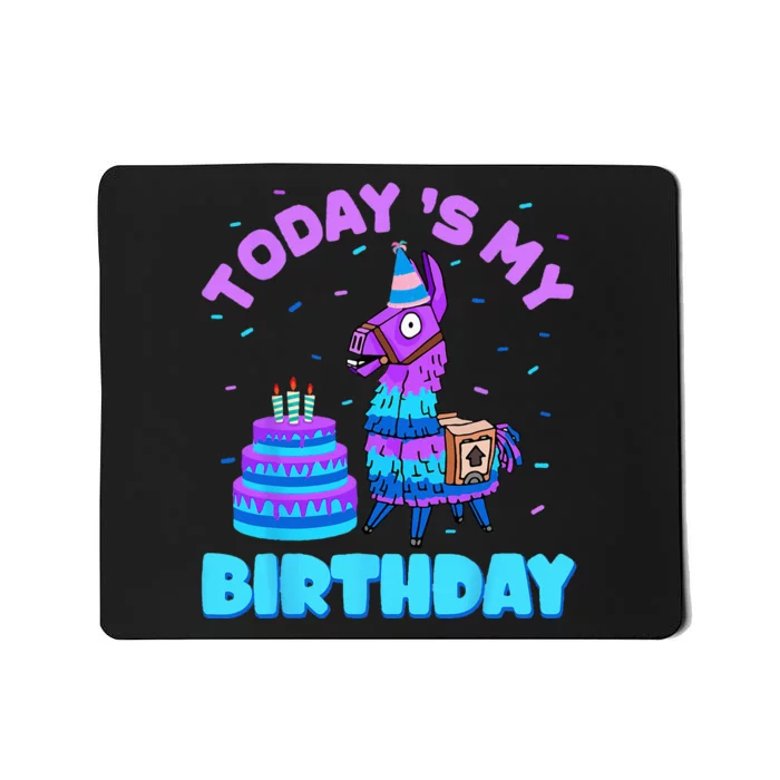 Todays My Birthday Llama Birthday Party Decorations Mousepad